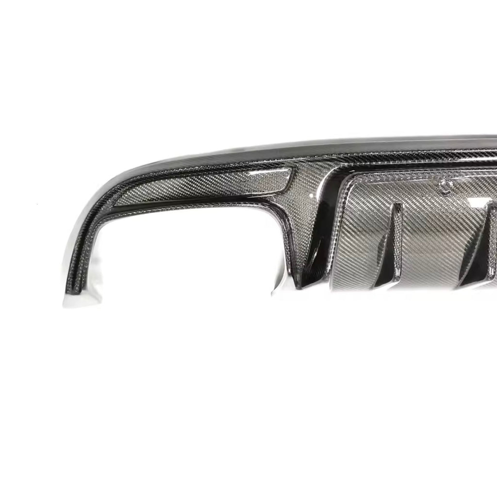 C63 Style Carbon Diffuser with F1 Light for W205 C-Class Sedan
