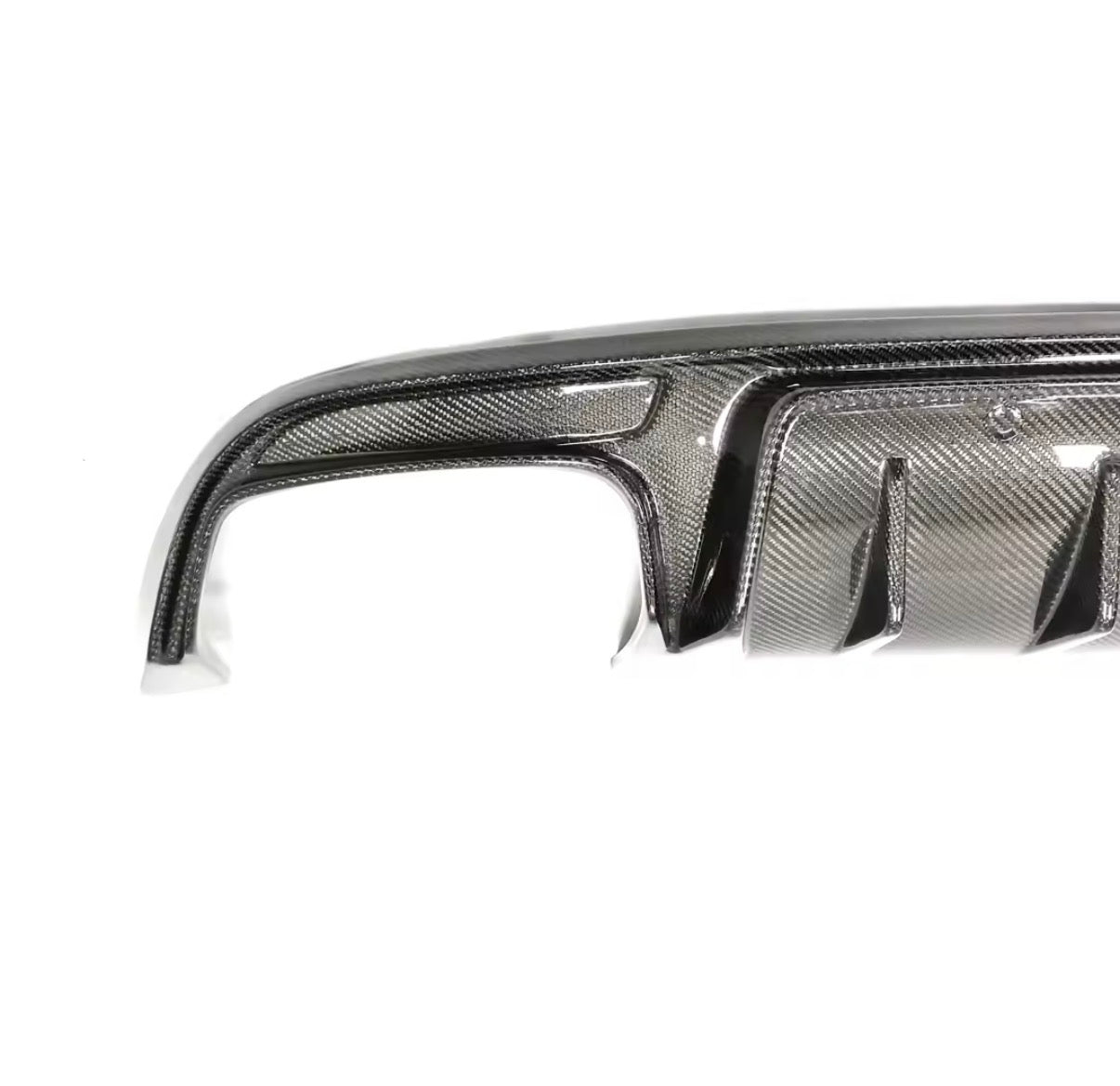 C63 Style Carbon Diffuser with F1 Light for W205 C-Class Sedan