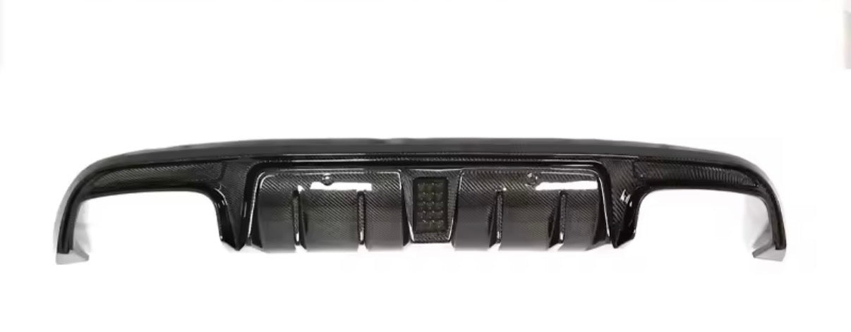 C63 Style Carbon Diffuser with F1 Light for W205 C-Class Sedan
